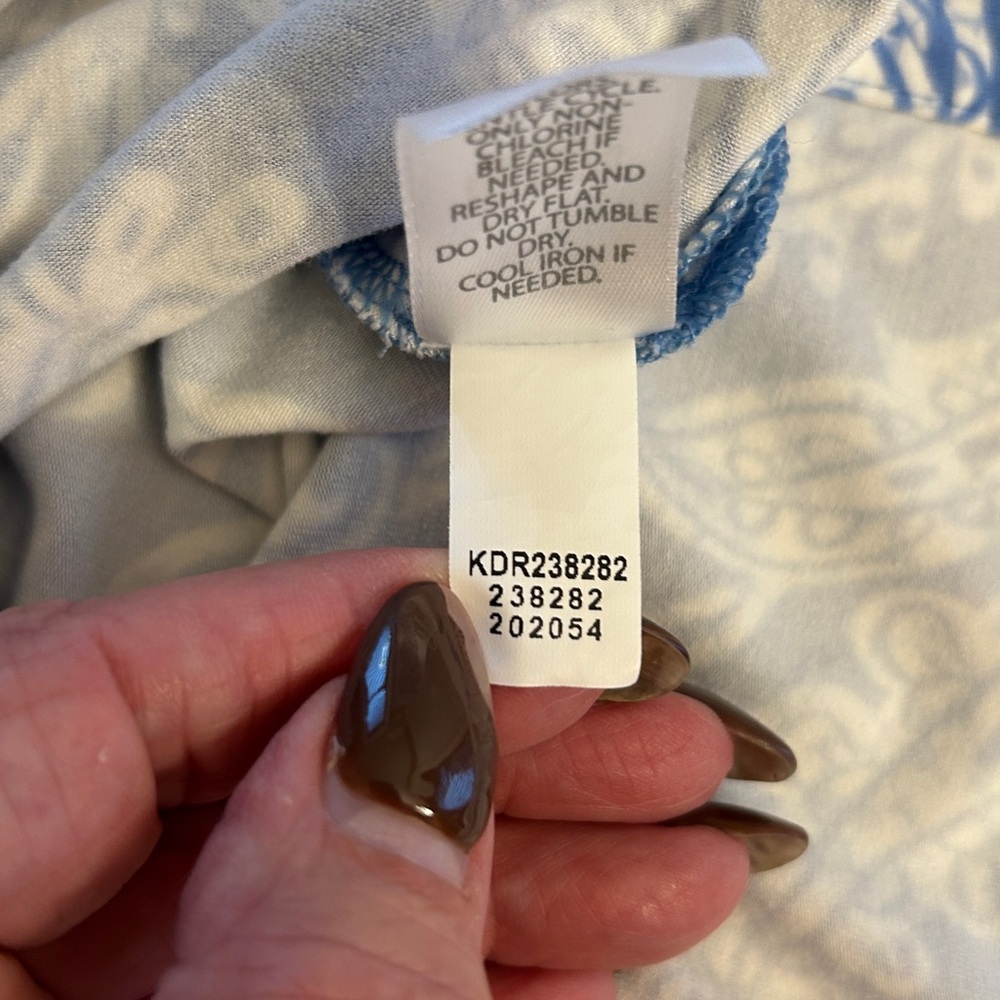 J Jill Wearever Collection Blue & White Paisley Maxi Tank Dress Size S Petite - Picture 10 of 13